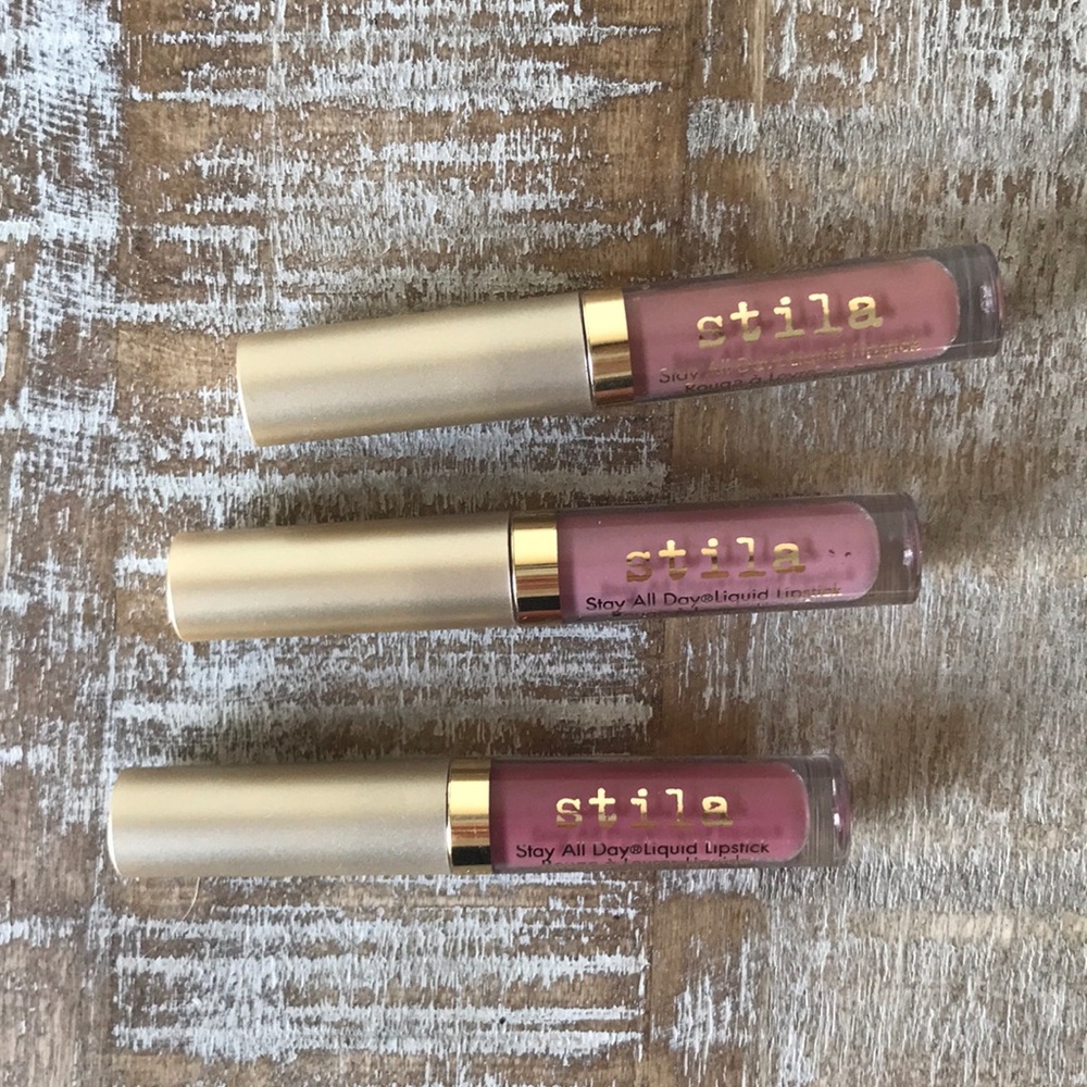 3 Stila Stay All Day Liquid Lipsticks .05fl oz.